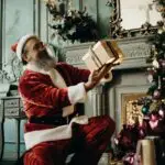 man holding gift box